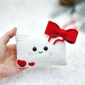 Patrón de sobre a crochet - Patrón de sobre amigurumi - Patrón de letras a crochet - Patrón de letras de San Valentín a crochet - Adornos de San Valentín