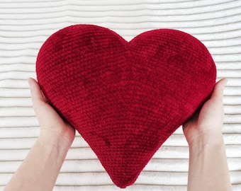 Crochet Heart Pillow Pattern: Amigurumi Valentines DIY (PDF Download)