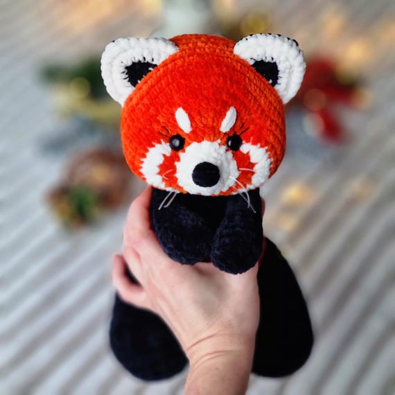 Crochet red panda pattern - Crochet panda pattern - Amigurumi red panda pattern - Amigurumi panda bear pattern - Crochet teddy bear