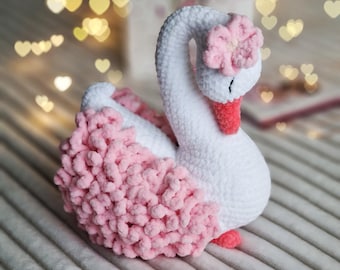 Schema cigno all'uncinetto - Peluche cigno all'uncinetto - Schema cigno amigurumi - Schema uccello all'uncinetto - Schema uccello amigurumi - Cigno di peluche fai da te
