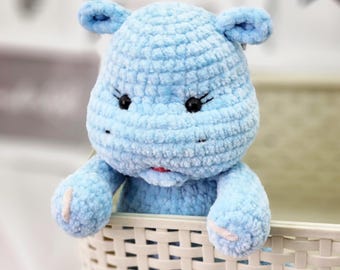 Crochet Hippo Pattern: Amigurumi Plush Toy (PDF Pattern)