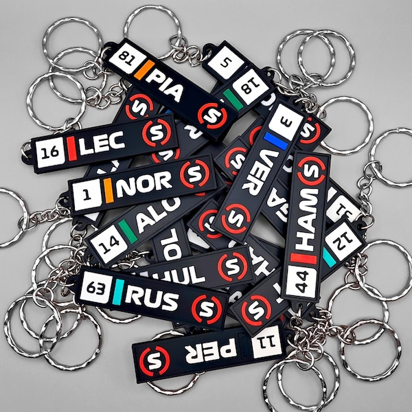 F1 Keychain 2026 Drivers | Number, Name, Team & Tyres | Full Grid Available | Formula 1 Keyring