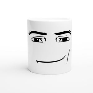 Roblox Face Mug – Funny Gaming Coffee Mug 11oz – Gamer Gift for Roblox Fans, Kids, Streamers, Boys + Girls – Cool Roblox Merch & Decor