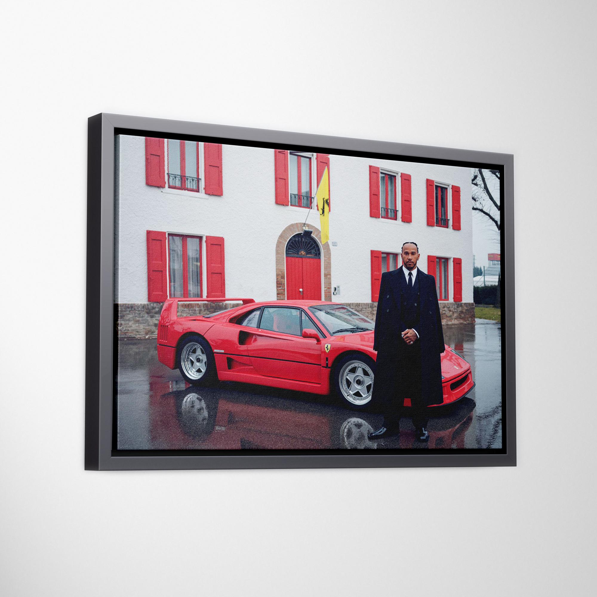 ルイス・ハミルトン フェラーリ F40 キャンバスプリント：マラネロ工場