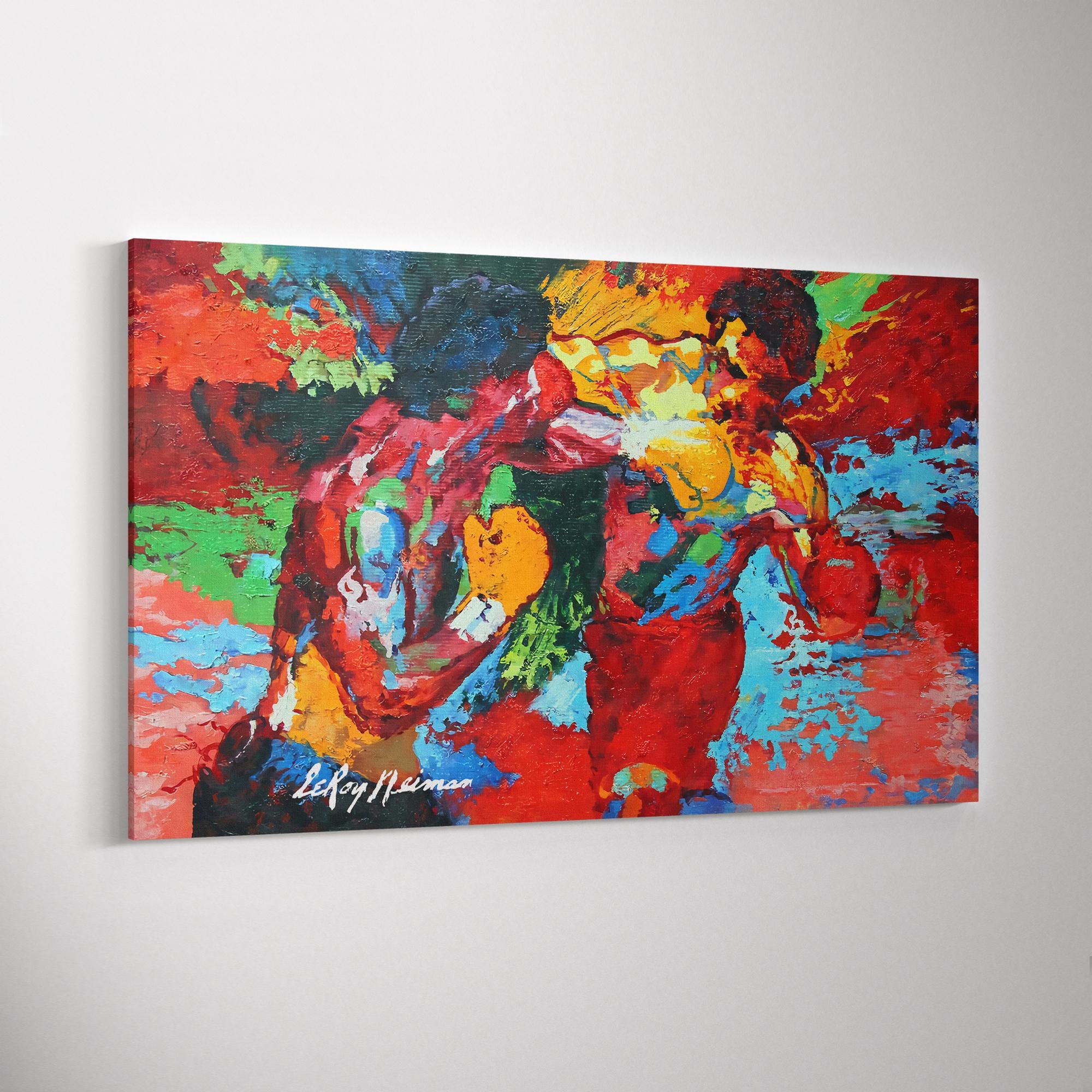 Leroy Neiman: Rocky Vs. Apollo Boxing Canvas Art - Etsy