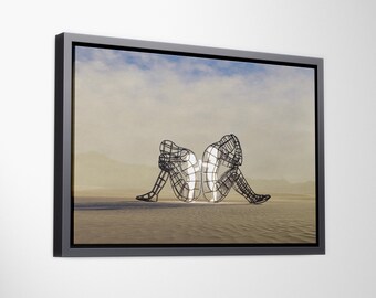Alexander Milov Canvas Print: Burning Man Art, Two People