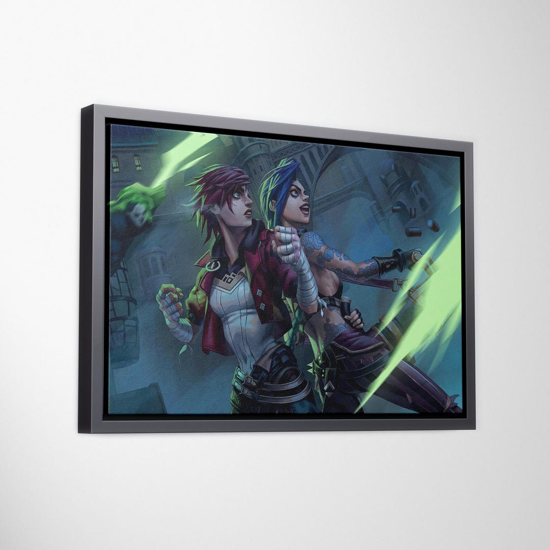 League of Legends Jinx and Vi, Arcane Poster Print, Wall Decor, Wall ...