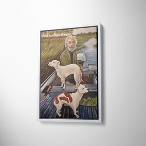 Goodfellas oude man en honden canvas/poster, schilderij replica kunst aan de muur, Robert De Niro, Joe Pesci, Ray Liotta, wanddecoratie kunst, klaar om op te hangen