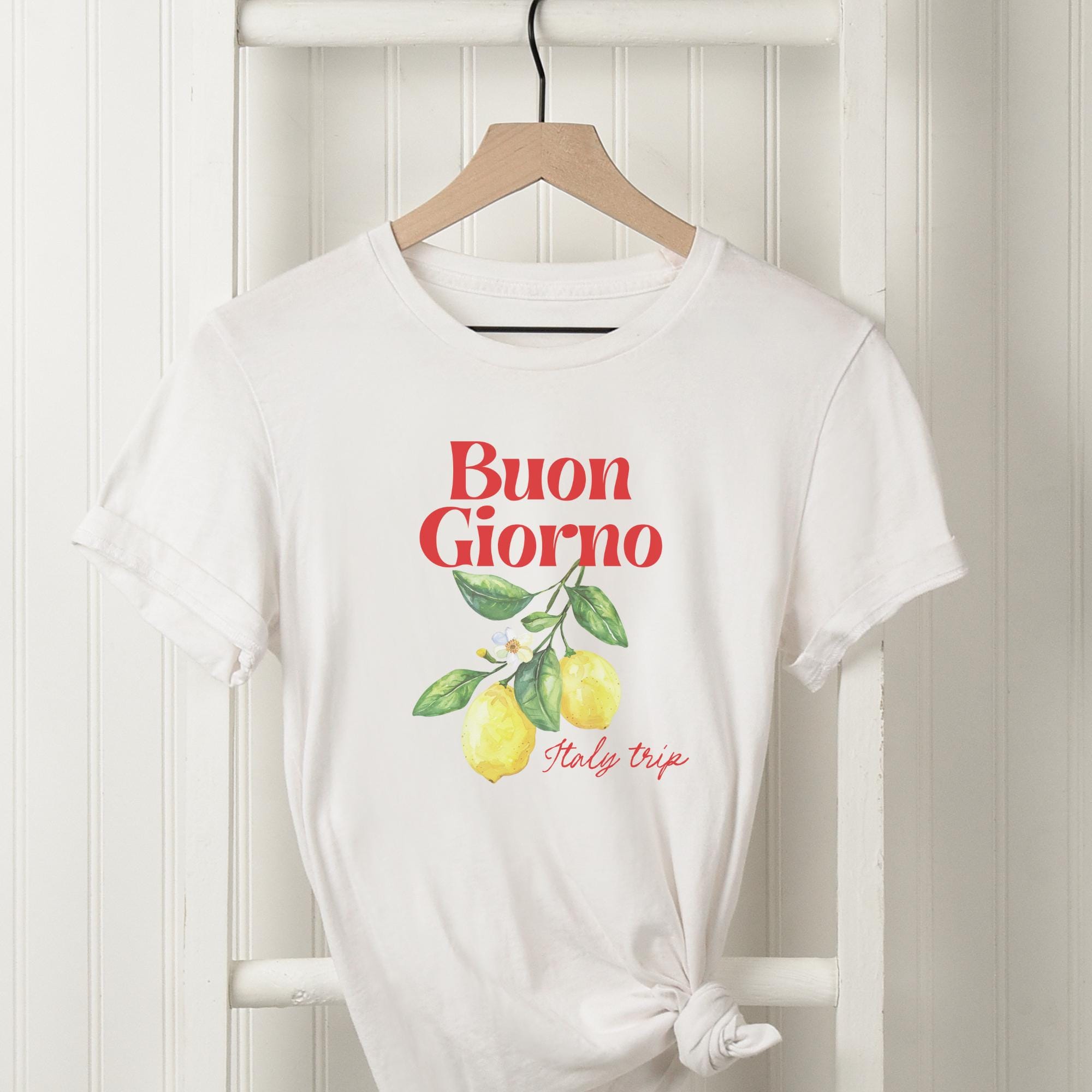 "Buon Giorno Italy Trip" T-shirt | Vintage Amalfi Lemon Italy Trip Matching T-shirt | Italy Vacation Group Matching T-shirt