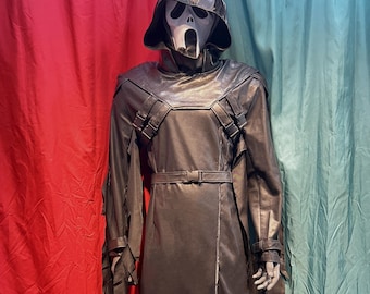 SCREAM 6 Halloween Glittery Robe, Horror Ghostface Cloak, Black SCREAM 6 Halloween Glittery Robe, Horror Ghostface Cloak, Black