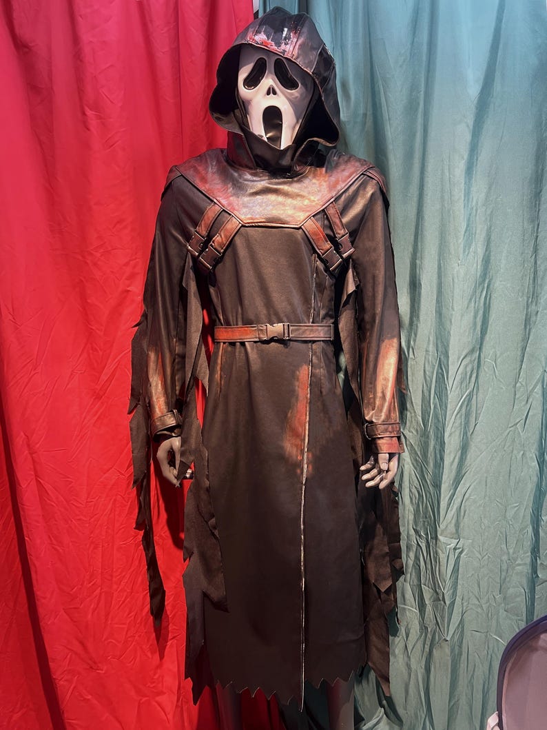 Scream 7 Ghostface Costume Coatume，Dead by Daylight Cosplay Suit image 2