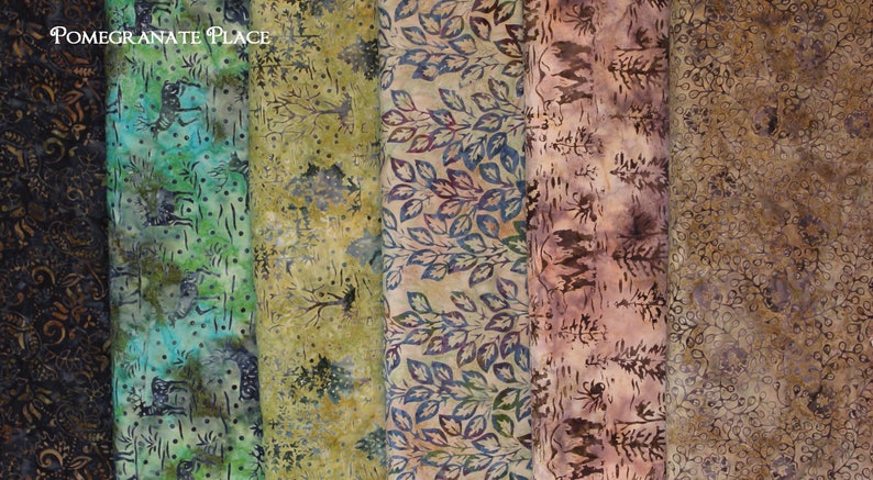 Moss .. moss green trees forest Bear Creek Batiks by Moda Fabrics .. woods 4344 19 Northwoods in light green ..