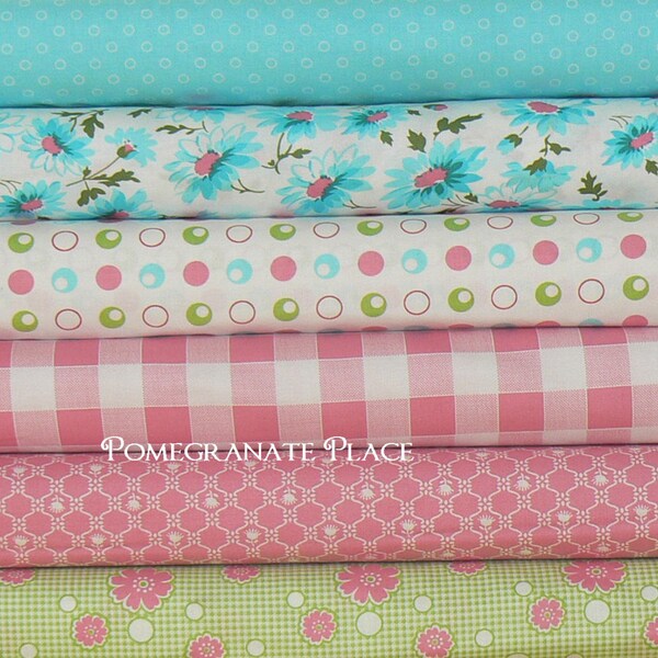 6 fat quarter Bundle  Mary janes...Glamping...