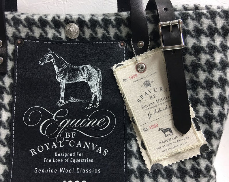BF Equine Houndstooth Utility Bag