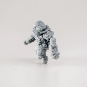 Gibbins the Gaswright Miniature | D&D Industrialist Artificer Miniature for Dungeons and Dragons TTRPG | Gnome | Steampunk RPG Mini