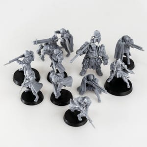 Industrialists DM Miniature Bundle | D&D Minis for Dungeons and Dragons TTRPG | Mech Armor Steampunk RPG | Soldiers, Snipers and Gatling