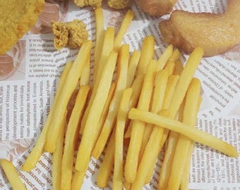 3D-Requisite für Pommes frites: Gewellte Cajun-Waffelpommes aus dem Restaurant