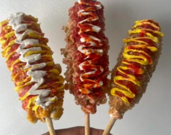 Fake Faux Handmade Korean Kdog Corn Dogs 3D Originally Made for Mochinut