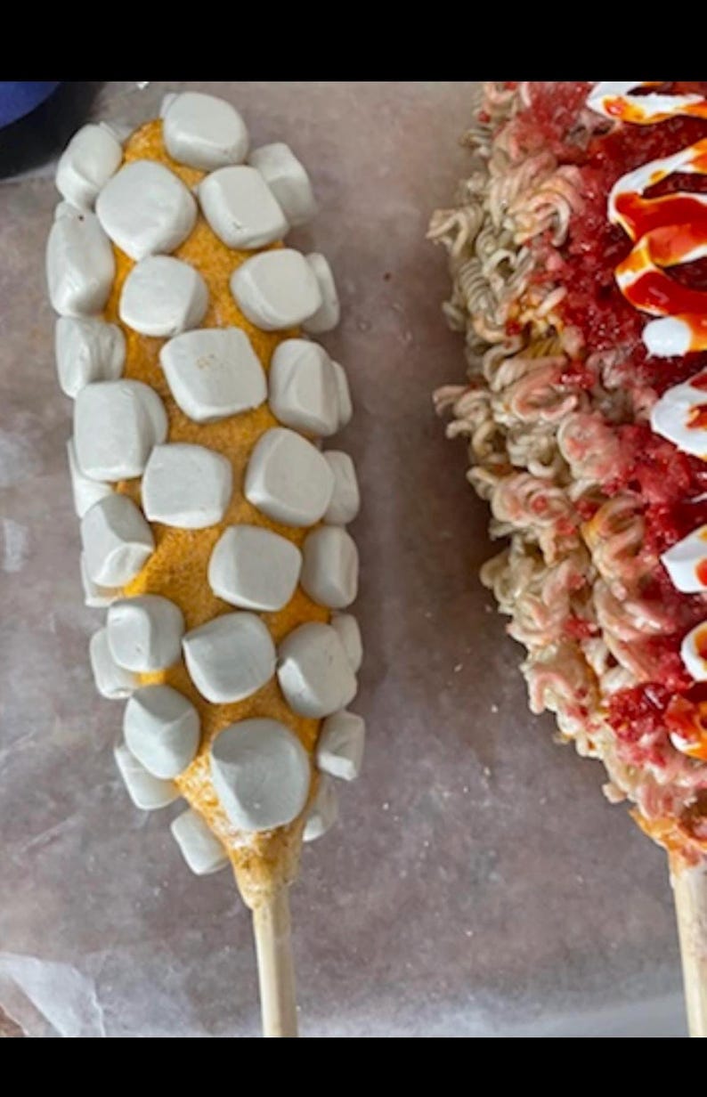 Fake Faux Handmade Korean Kdog Corn Dogs 3D Originally Made for ...