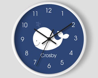 Whale Wall Clock Etsy