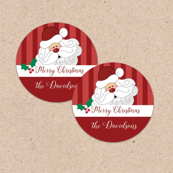 24 PERSONALISED CHRISTMAS STICKERS FROM SANTA LABELS PRESENT GIFT TAGS 24 PERSONALISED CHRISTMAS STICKERS FROM SANTA LABELS PRESENT GIFT TAGS