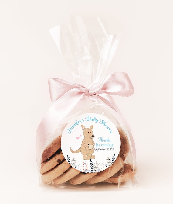 Kangaroo Boho Boy Baby Shower Favor Stickers / Australia Baby Shower / Baby Joey Roo Baby Shower Labels Printed bs-087 Il_570xn