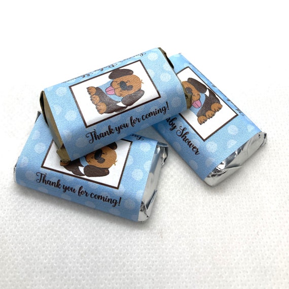 Puppy Dog Baby Shower Personalized Favors Mini Candy Mini-Bars Miniature Candy Wrappers Favors Il_570xn