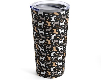 Cairn Terriers Tumbler Cup, 20oz Insulated Beverage Hot or Cold Dog Mug, Iced Coffee Tumbler, Cairns Dog Breed