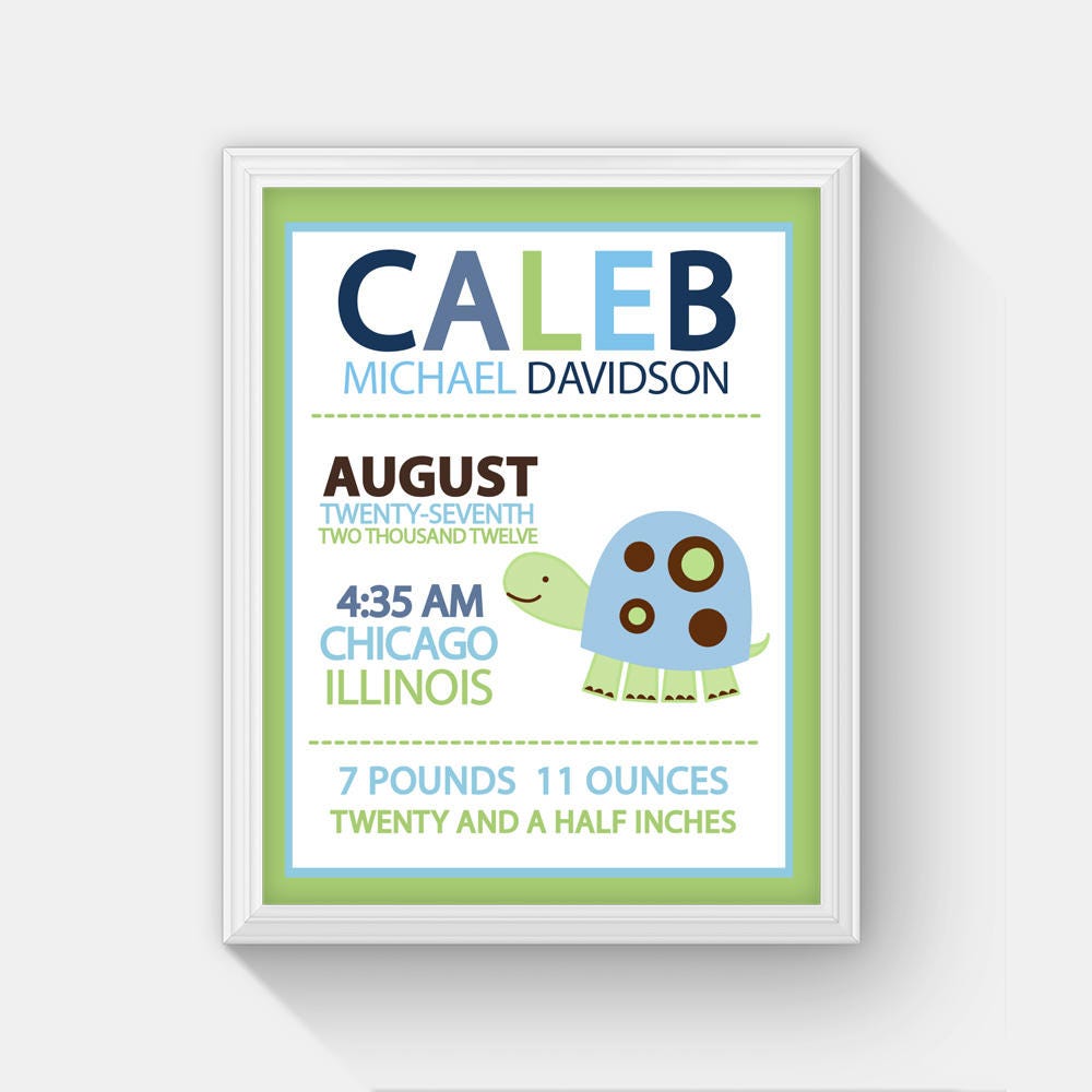 birth announcement print