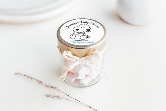 Baby Snoopy Boy Baby Shower or Birthday Favor Stickers Printed and Shipped / Snoopy Decorations Il_570xn