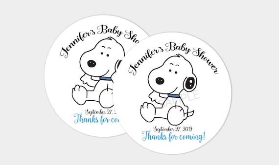 snoopy baby shower favors