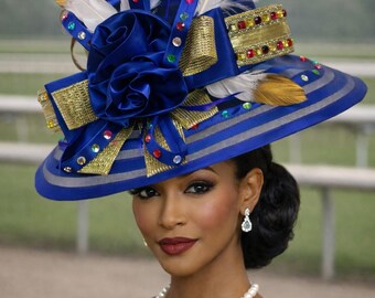 Women\'s designer couture satin ribbon hat church Kentucky derby tea party Wimdream Women Church Hats Derby Wedding Dress Satin Ribbon  main image 3