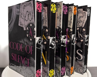 The Dark Kingdom series sprayed edge books. Shantel Tessier. Custom edges. Made to order.