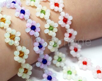 Pulseira de contas em tons pastel – Moonlight Weave, joias delicadas feitas à mão