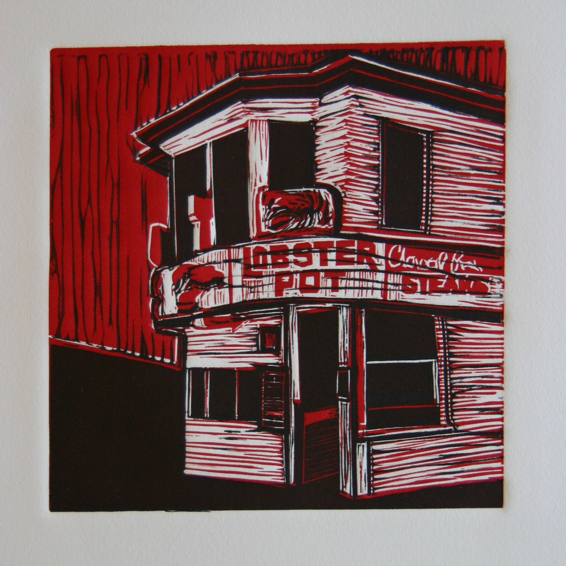 Lobster Pot, Provincetown Original Linocut - Etsy