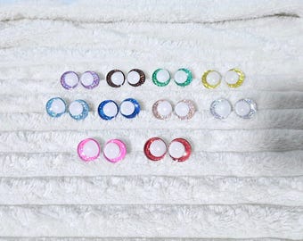 Yeux de sécurité blancs scintillants 12 - 25 mm pour le crochet et les jouets amigurumi