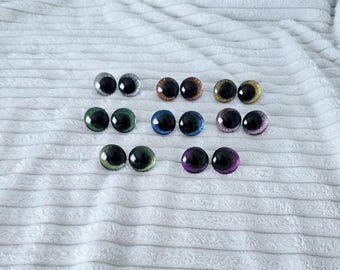 Yeux de sécurité à paillettes pour évier, 12-30 mm, pour le crochet et les jouets amigurumi.