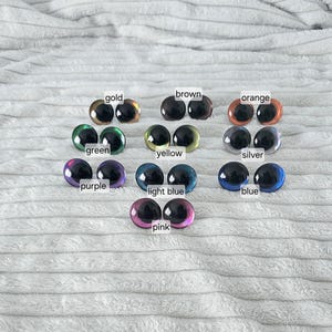 Yeux de sécurité chromés pour lavabo, 12-30 mm, pour le crochet et les jouets amigurumi. image 2