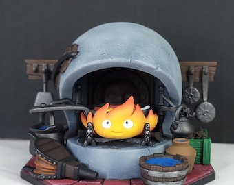 Hand-painted Calcifer Diorama