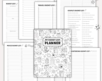Afdrukbare zomerbucketlist voor kinderen en stellen: gezinsreizen, zomeractiviteiten, filmtrackeruitdagingen (pdf-download)