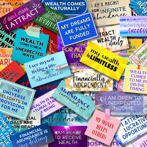 Vision Board Money Manifestation Printable Kit Ritual Mood Board 2025 Vision Board Party Manifesting Positive Affirmations Law of Attraction