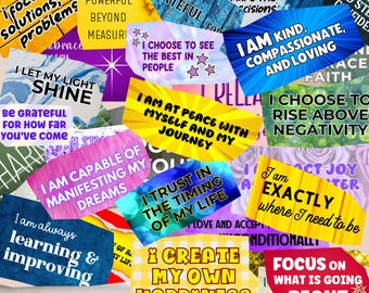 Kit de tablero de visión de afirmaciones positivas: Ritual de manifestación (descarga digital)