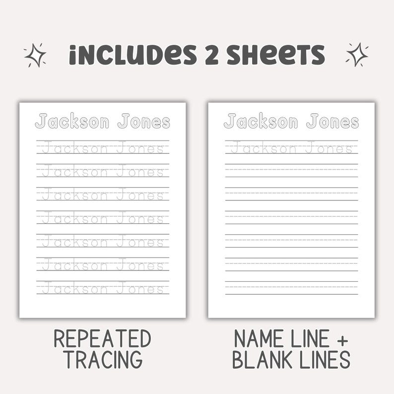 Custom Name Tracing Worksheet for Writing Practice