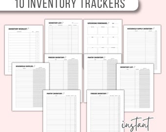 Household Inventory Tracker Bundle: Printable Inventory Management Forms (Digital Download)