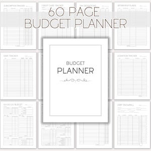 Budget Planner: Monthly Paycheck Budget Spending Tracker (Printable PDF Files) for 2026 Bullet Journal