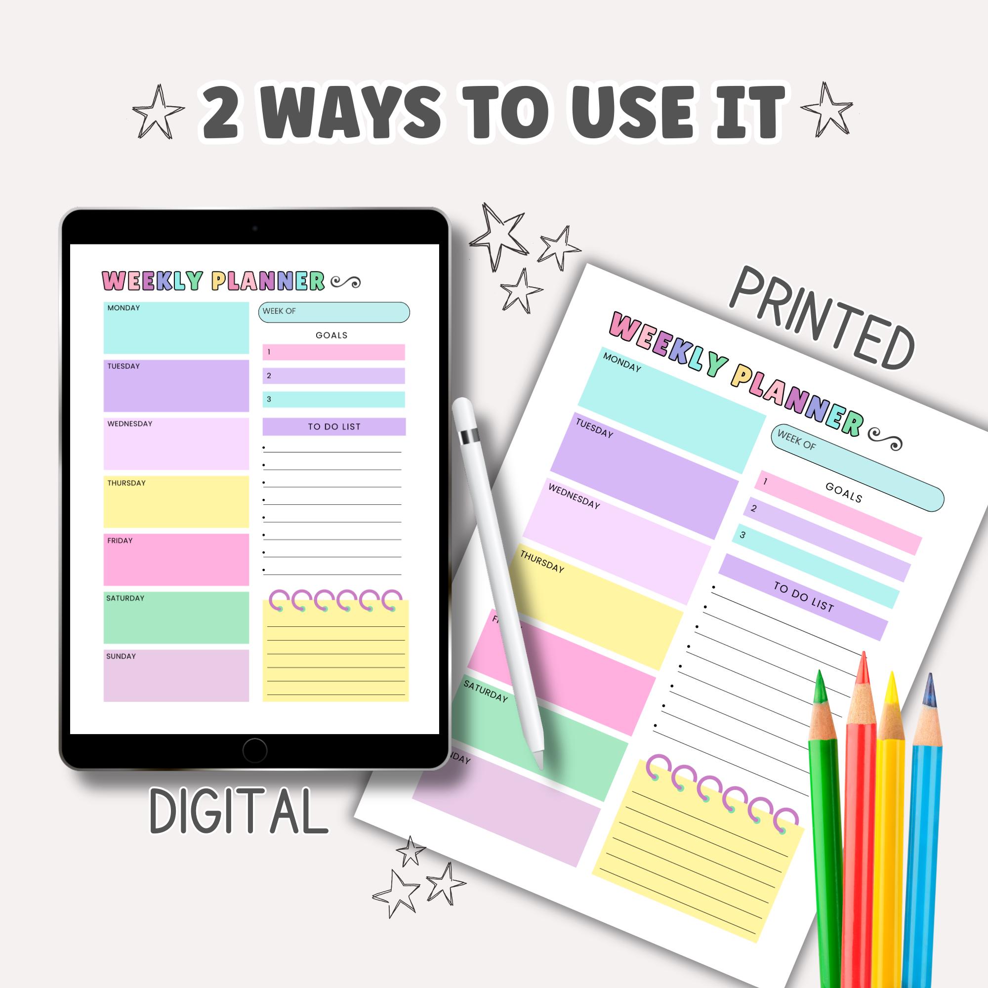2026 Weekly Planner | Daily Routine Printable Downloadable PDF - Etsy