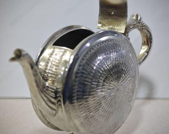 Handmade Moroccan teapot silver plated brass Luxurious shape