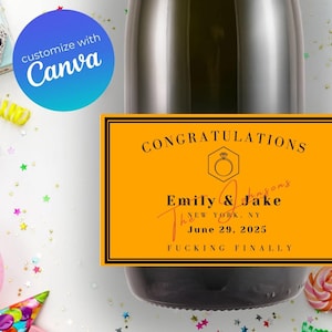 Custom Champagne Label, Champagne Bottle Labels, Mini Champagne Bottle Labels, Champagne Labels, Personalized Champagne Labels, Custom Gift
