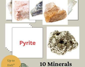 Tarjetas didácticas de minerales: Tarjetas educativas para niños (PDF y PNG)