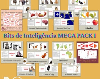 Cartões de aprendizagem / Bits of Intelligence Mega Pack (portugués europeo) (Descarga digital)